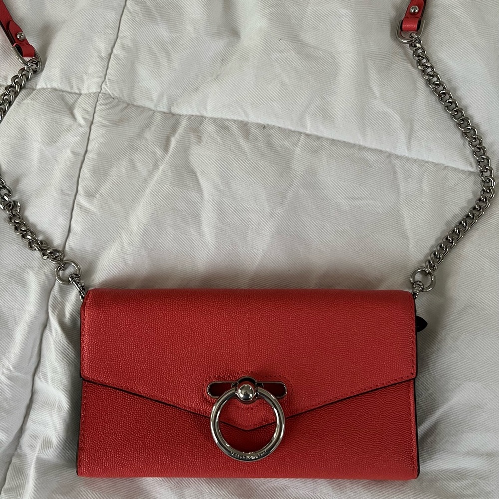 Rebecca Minkoff Wallet On a Chain With Silver Accents Crossbody.
